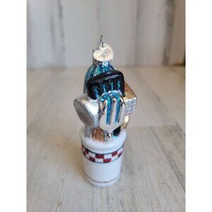 OWC old world Kitchen utensils blown glass glitter ornament Xmas